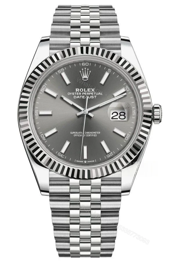 Rolex Datejust M126334-0014 1:1 Replica Grey Dial Jubilee 41MM 3235 Movement Super Clone Watch — view 1