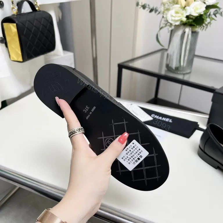 View 4 of Chic Leather Loafers - Signature Button Detail - Allâ€‘Day Comfort
