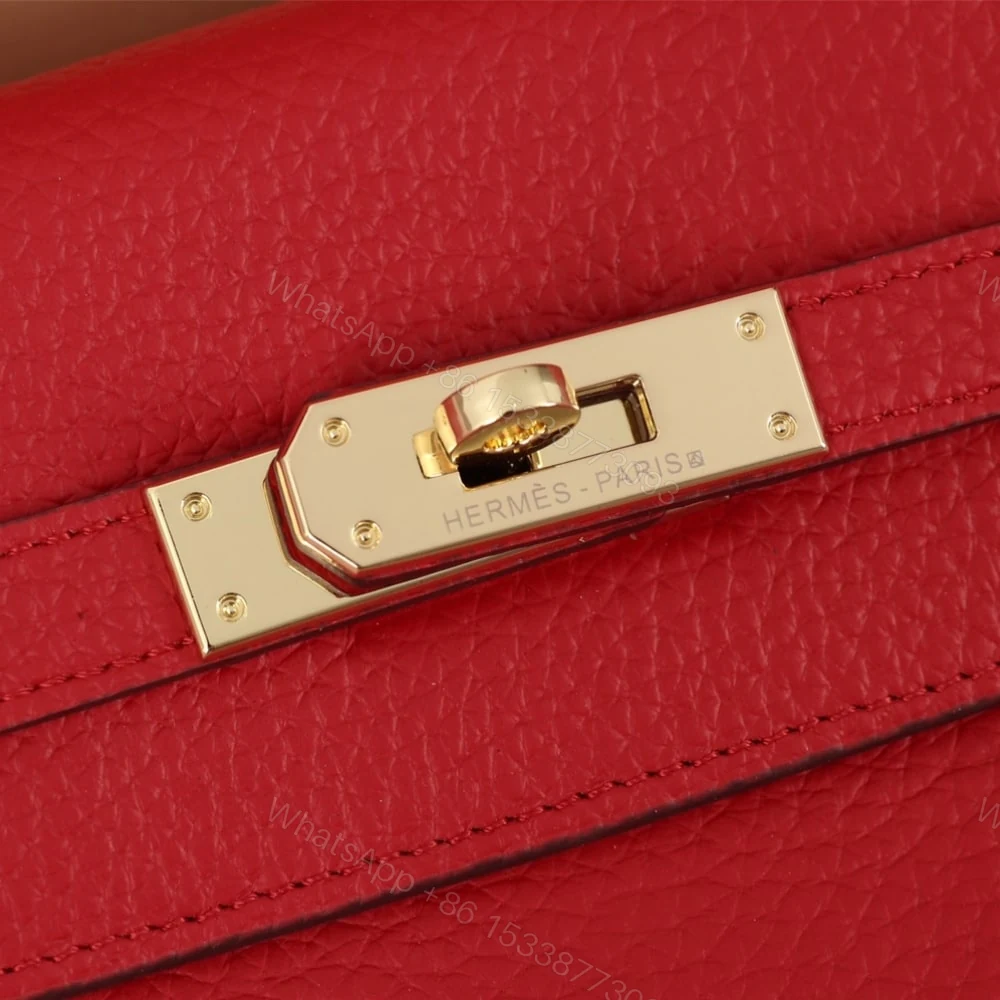 View 5 of Hermes Kelly 25 Togo Handbag Rouge Casaque 25Cm