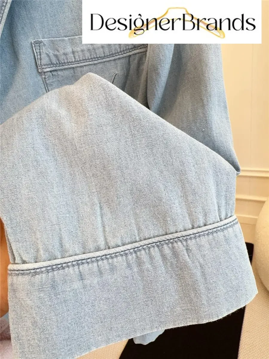 View 9 of Saint Laurent Cassandre Embroidered Poplin Shirt