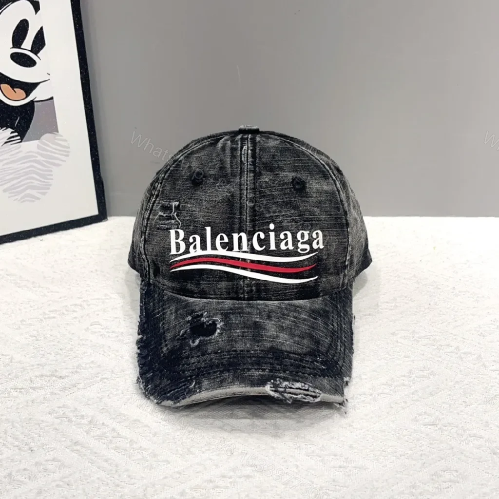 View 4 of Distressed Cotton Cap – Distinctive Streetwear Luxe Hat