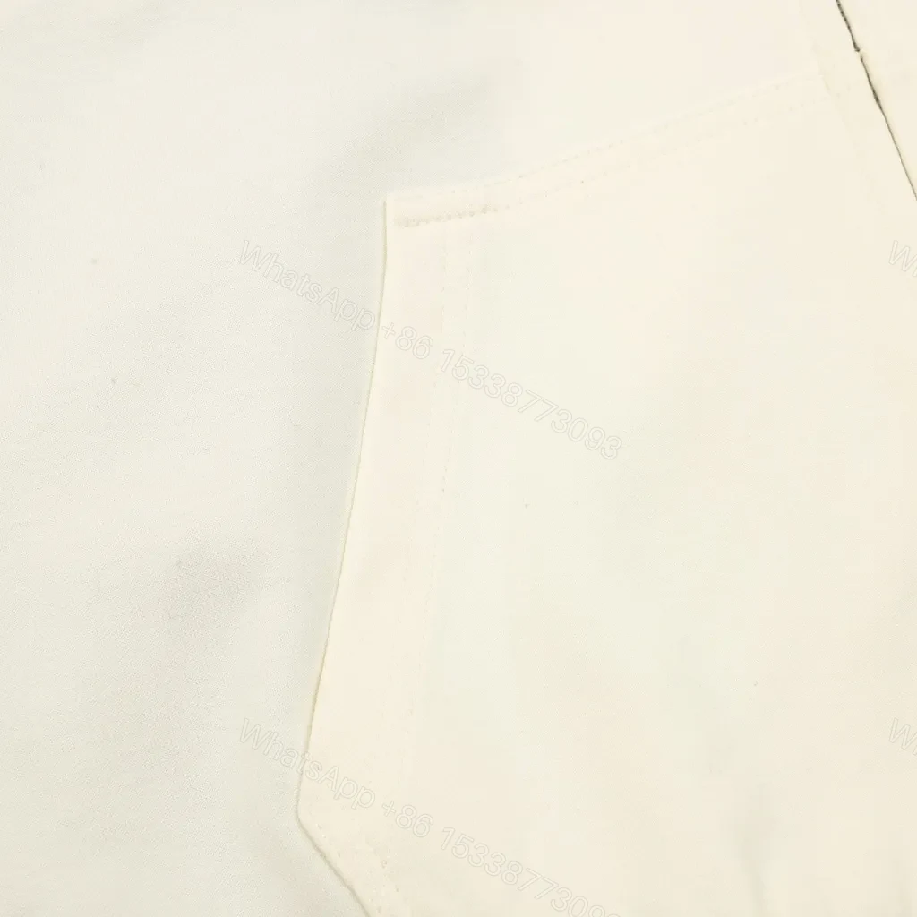 View 4 of Minimalist Luxury Hoodie: Contrast Stripes & Logo Zip Front Hoodie