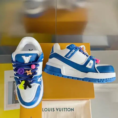View 6 of LOUIS VUITTON LV TRAINER MAXI SNEAKERS IN BLUE AND WHITE – LSVT336