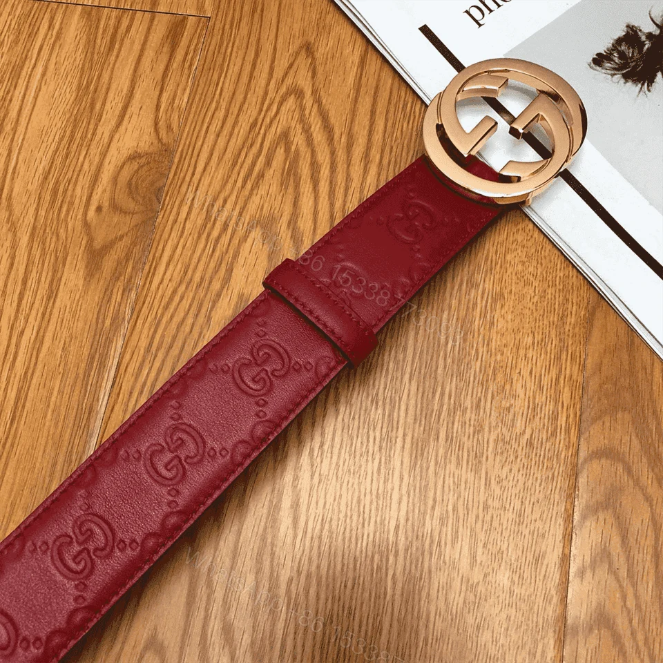 View 6 of GUCCI INTERLOCKING G-BUCKLE LEATHER BELT – B3