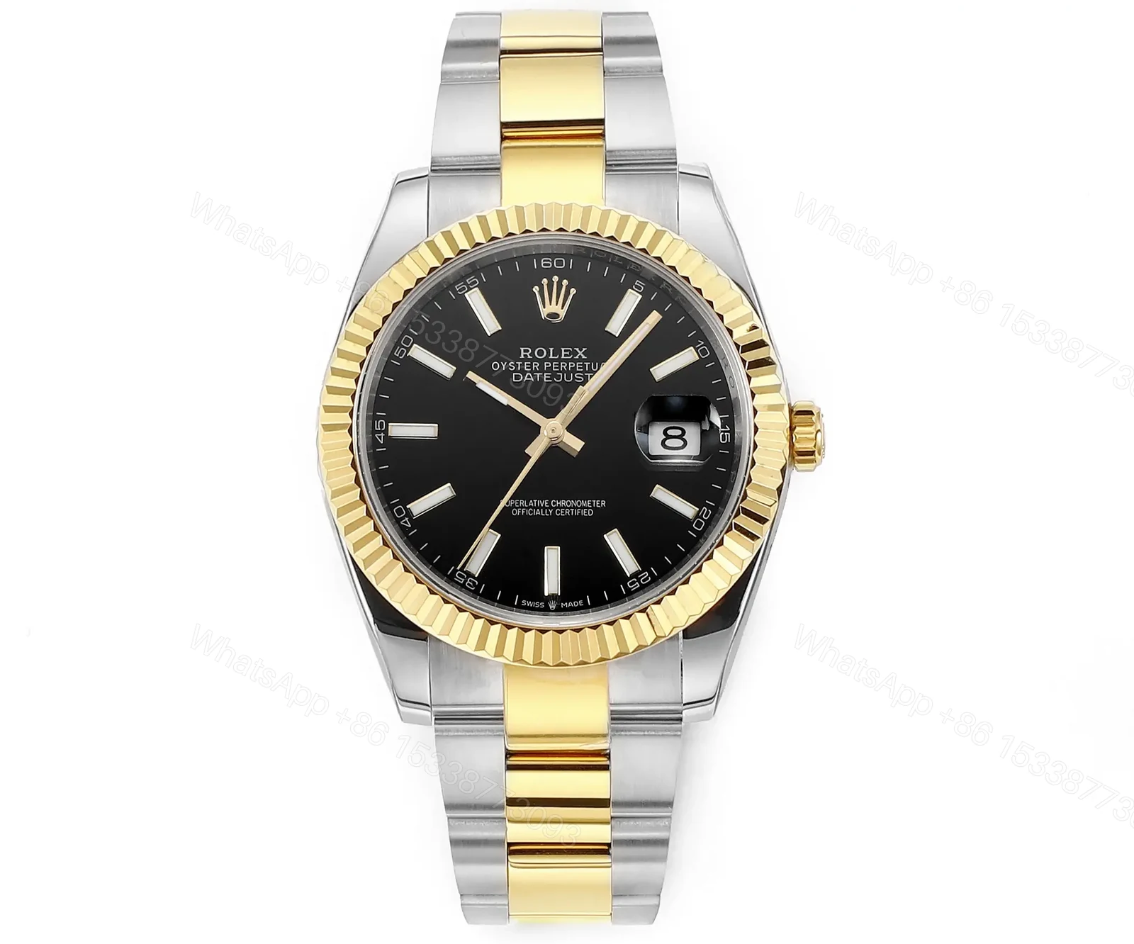 JB Factory Clean Factory DDF Classic Black Two-Tone Watch — view 1