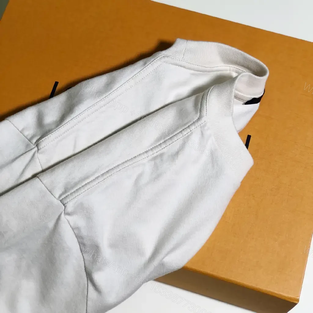 View 6 of White Cotton Minimal T-Shirt with LV.M Logo