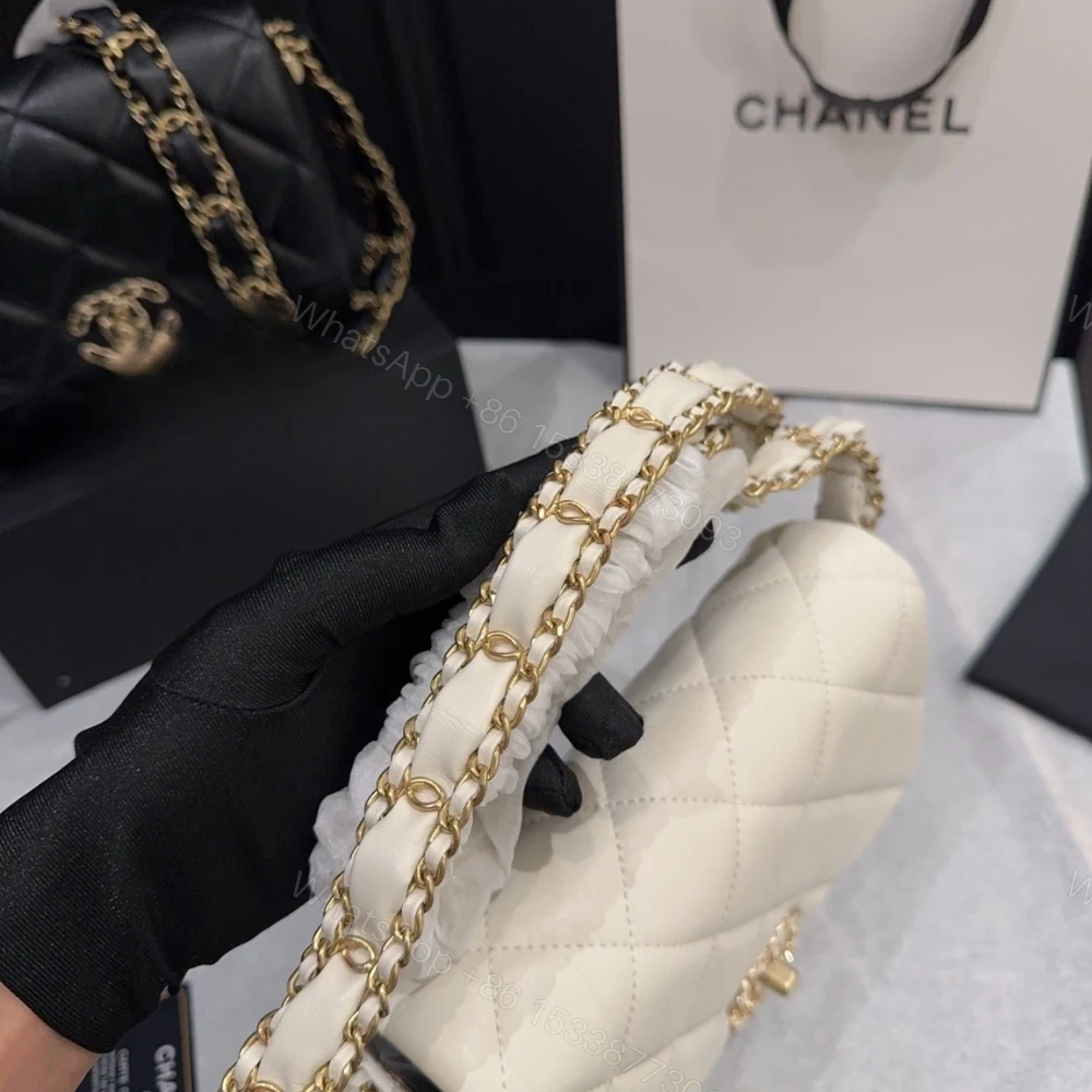 View 8 of Chanel Mini Flap Bag And Gold Hardware Light Beige 20Cm