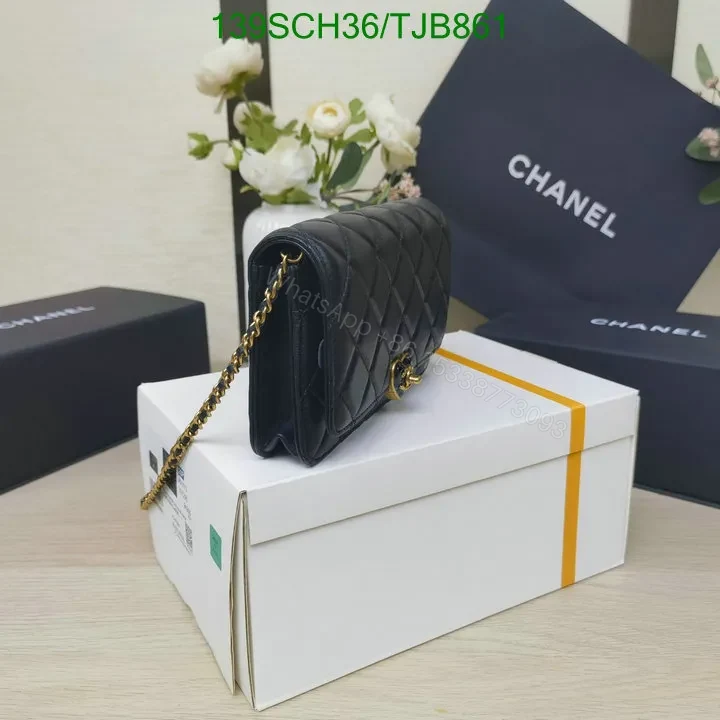 View 13 of Chanel Wallet On Chain in Lambskin Plexiglass Quilted with Black TJB861