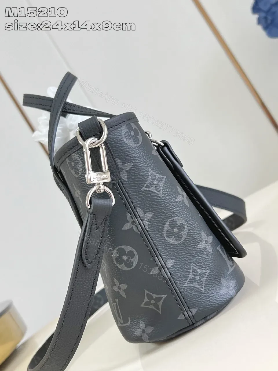 View 3 of Statement Bag: Graphic Panel Compact City Bag - Edgy Luxury