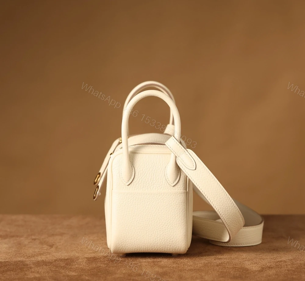 View 6 of 頂級復刻HermesLindy單肩包奶油白金扣