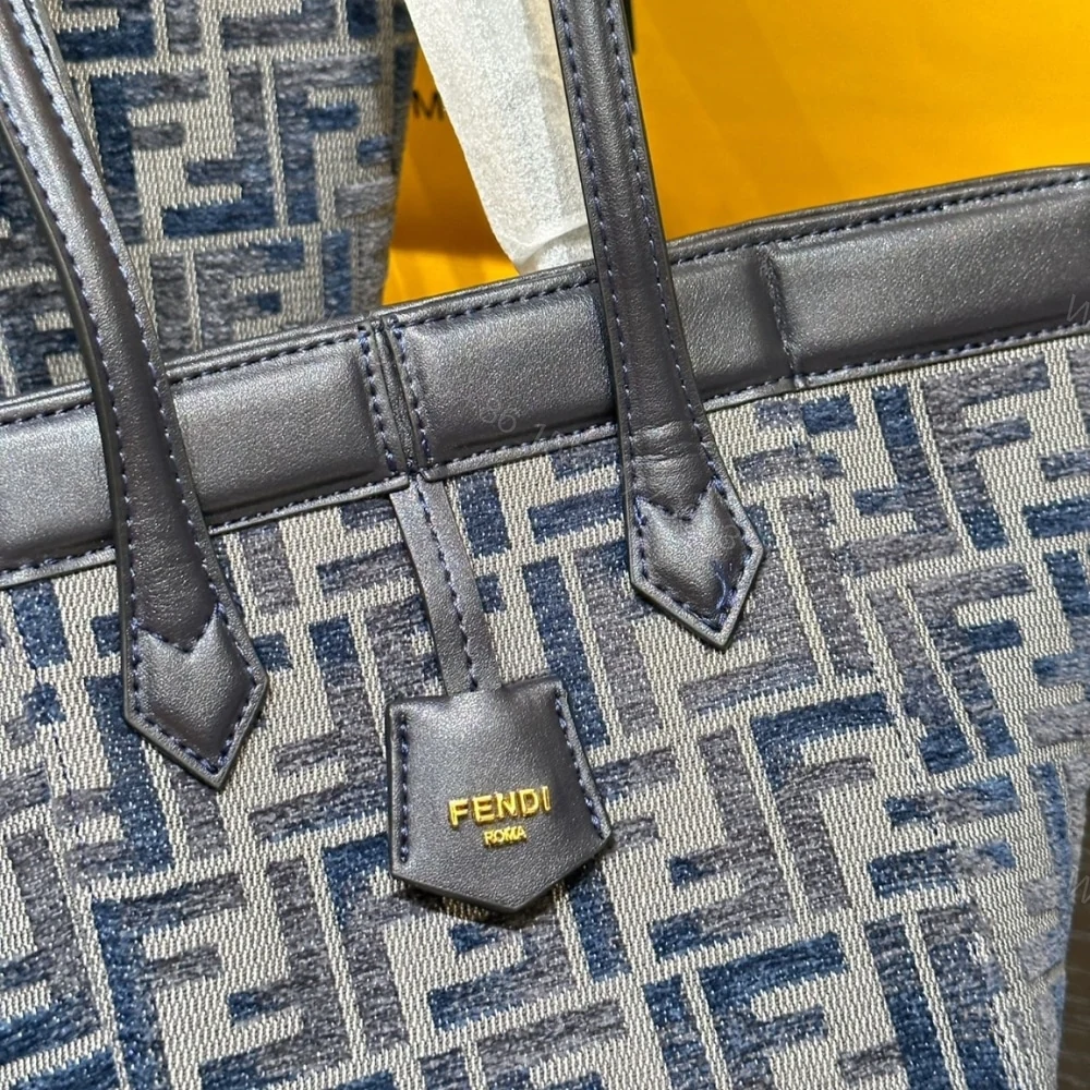 View 4 of FENDI ORIGAMI MINI TRANSFORMABLE BAG DARK BLUE 16CM 8BS083ASU0F1PQK