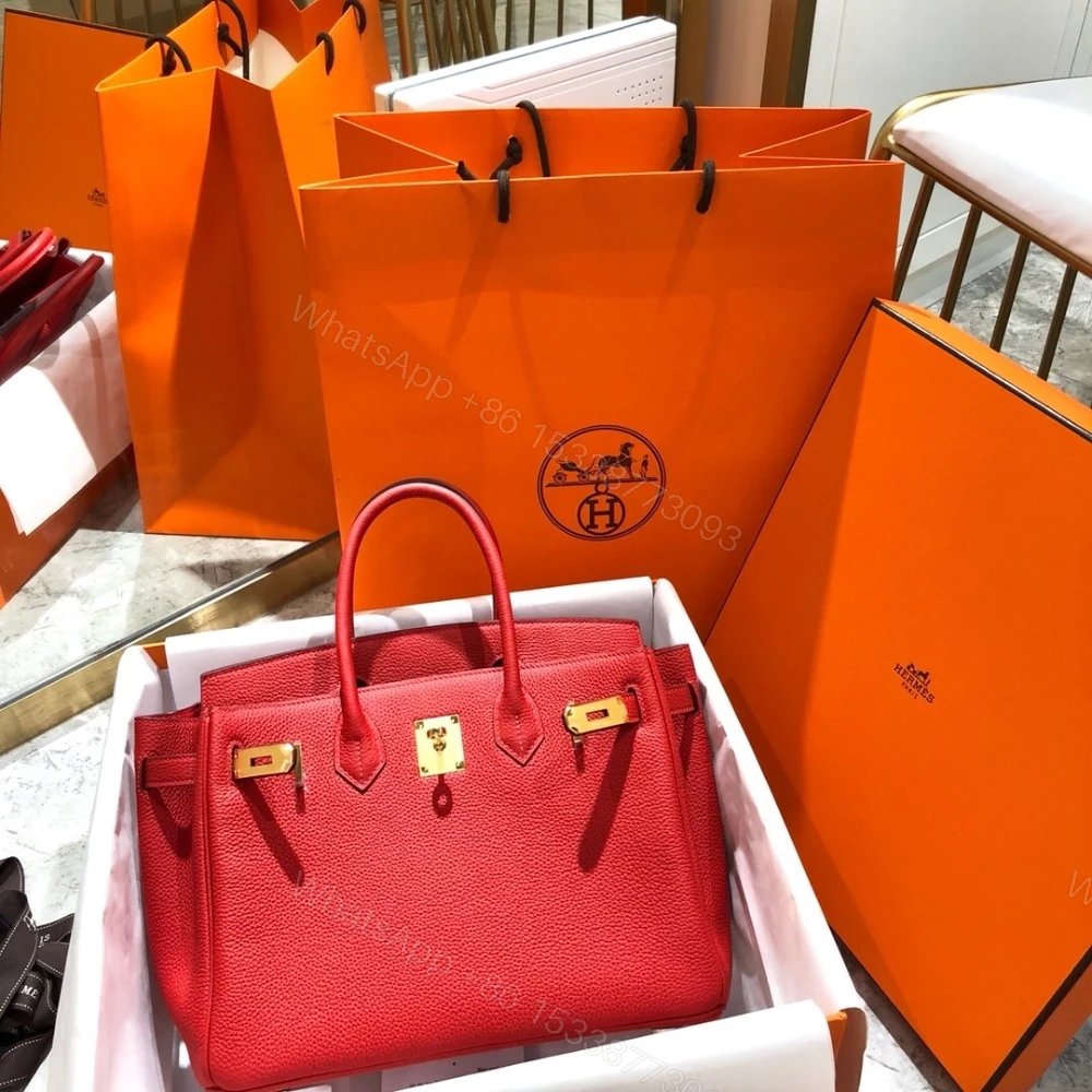 View 2 of Hermes Birkin 25 Bag Togo Rouge Vermillon 25Cm
