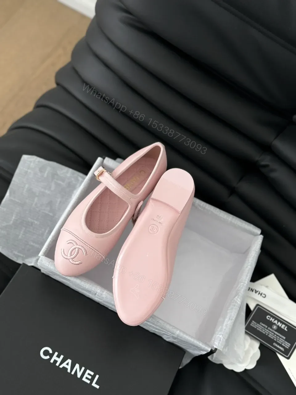 View 2 of Soft Pink Faux Leather Mary Jane Flats - Elevated Everyday Chic