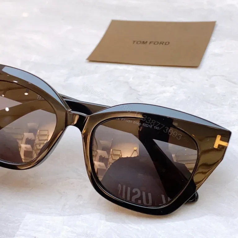 View 5 of Tom Ford Cat-Eye Sunglasses â€“ Premium Acetate, Gradient UV