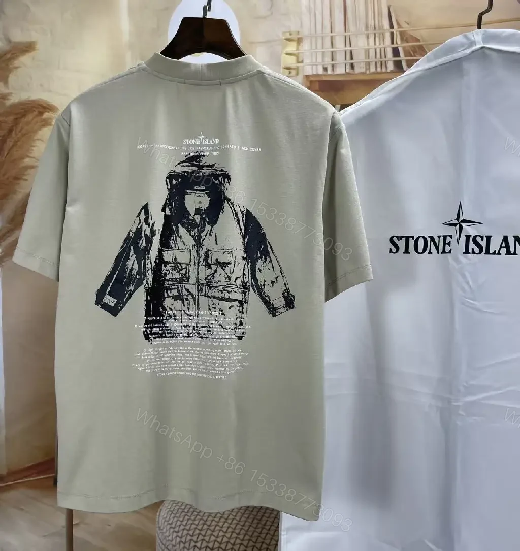 View 4 of Stone Island Archive-Inspired Minimalist Logo Tee: Subtle Comfort