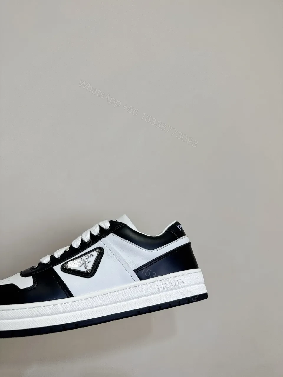 View 9 of Monochrome Leather Sneaker with Subtle Designer Detailing