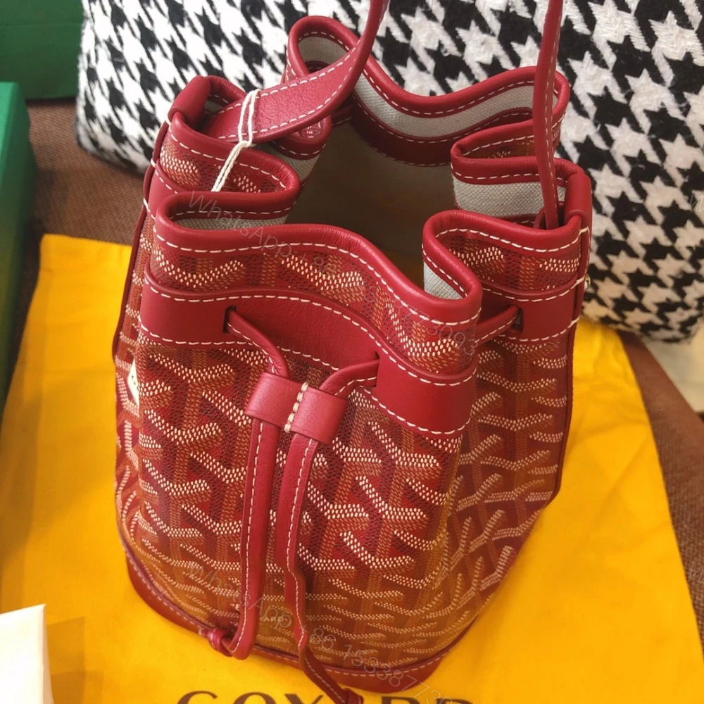View 6 of 高仿Goyard*PEFLOT9抽繩水桶包紅色免檢版
