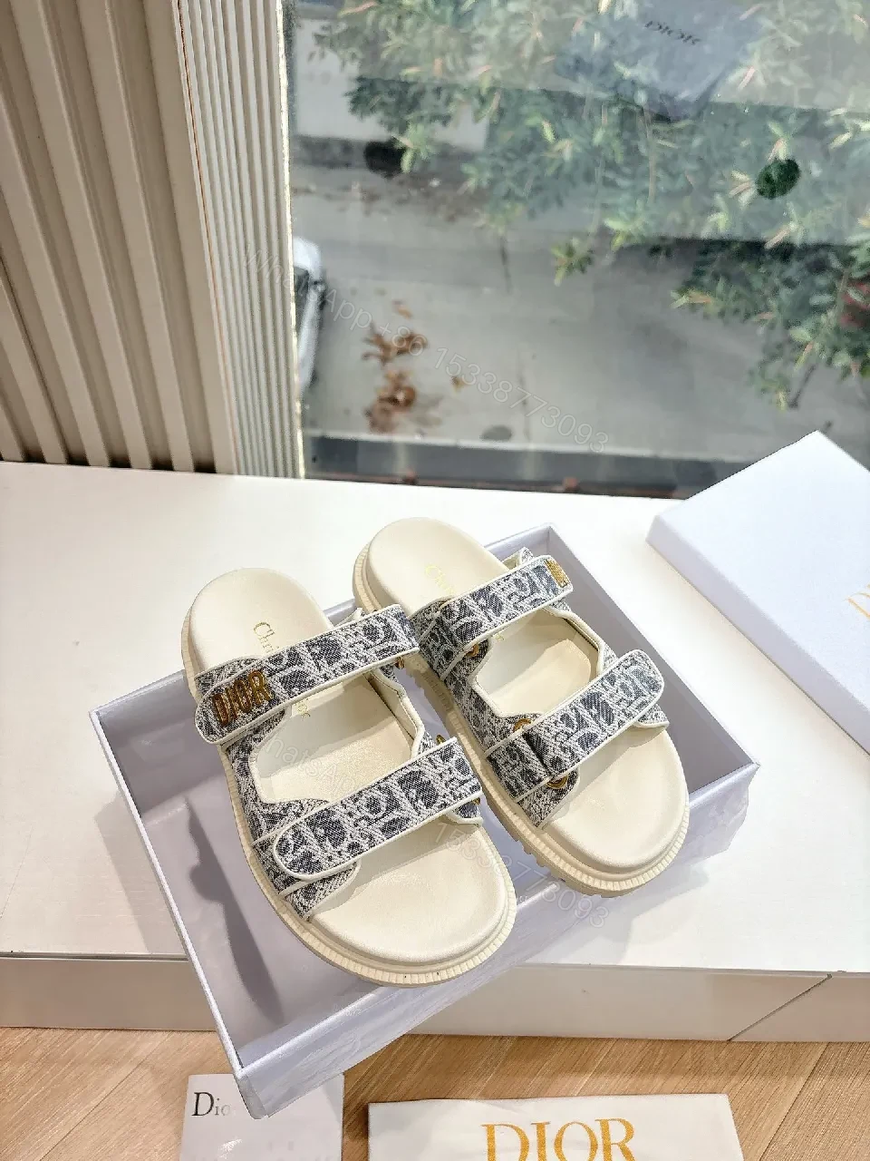 Patterned Luxury Sandals with Monogram Texture, Comfort-First Footwear — view 1