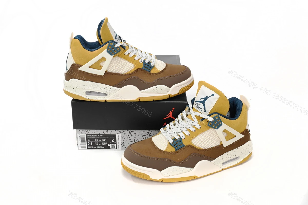 View 2 of Air Jordan 4 "Cacao Wow" Brown White FB2214-200