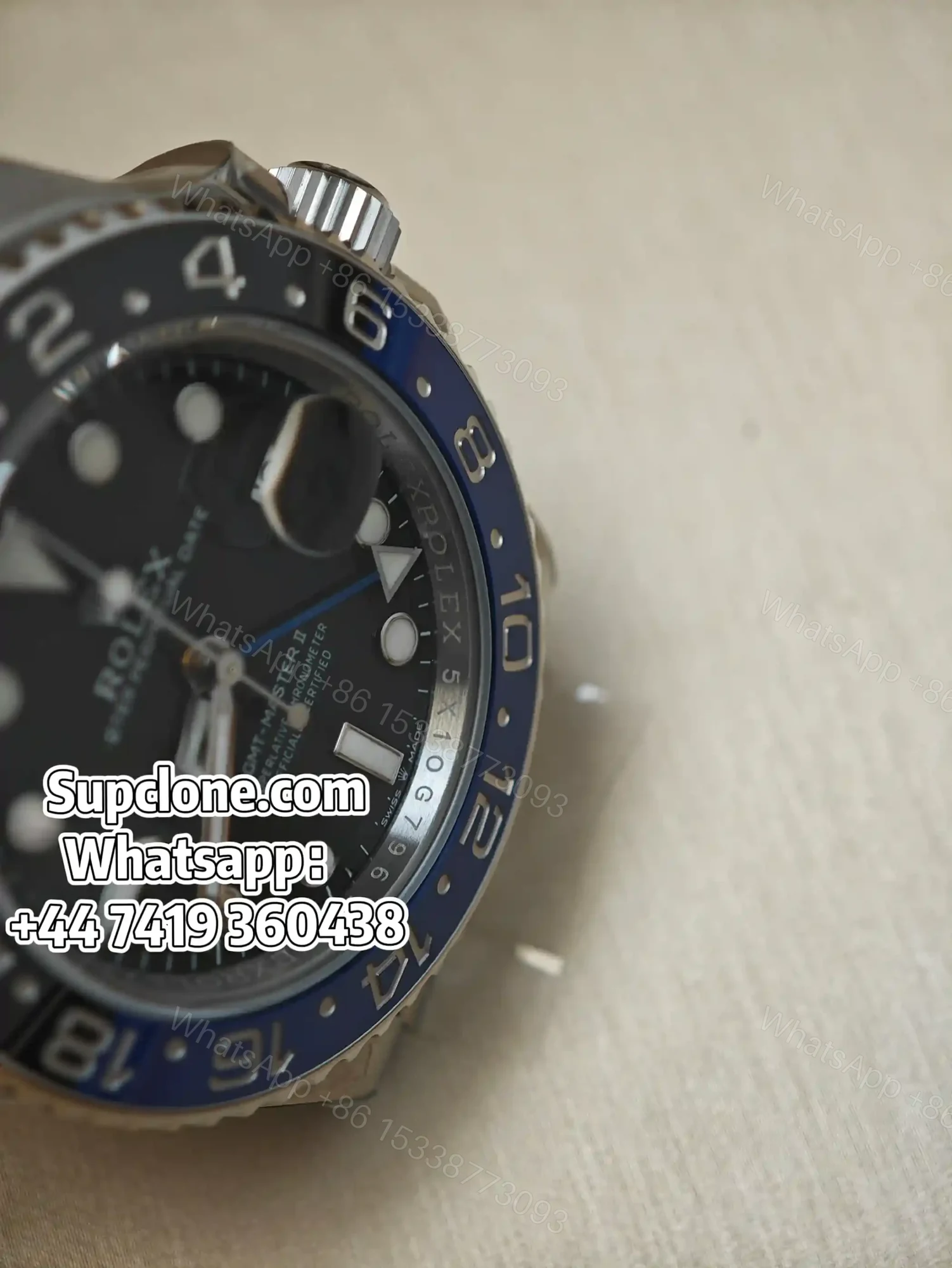 View 8 of Rolex Super Clone Watches 1:1 Batgirl GMT-Master II 126710BLNR DD3285 Movement