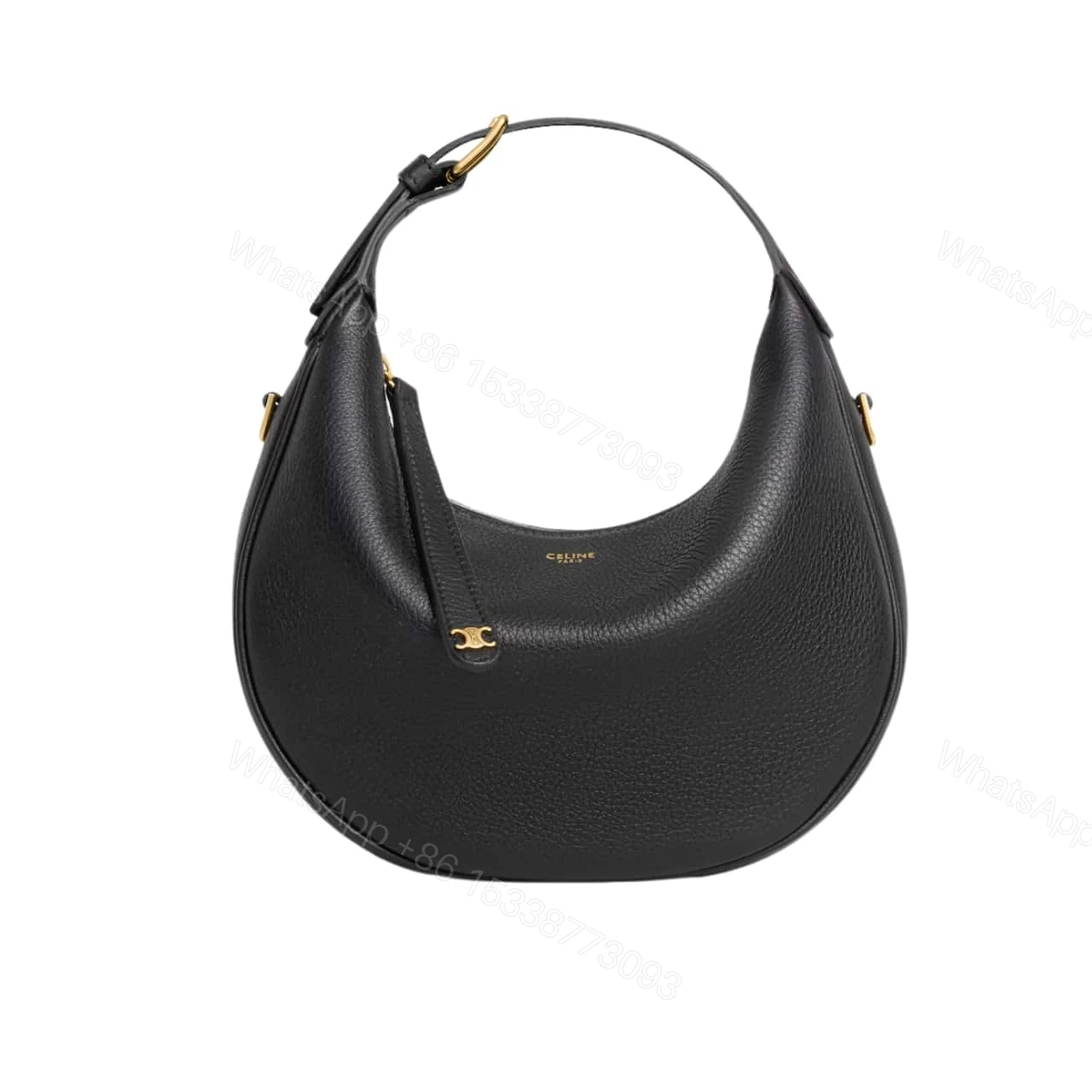 CELINE TEEN LULU IN SUPPLE GRAINED BLACK 20CM 120723DPJ 38NO — view 1