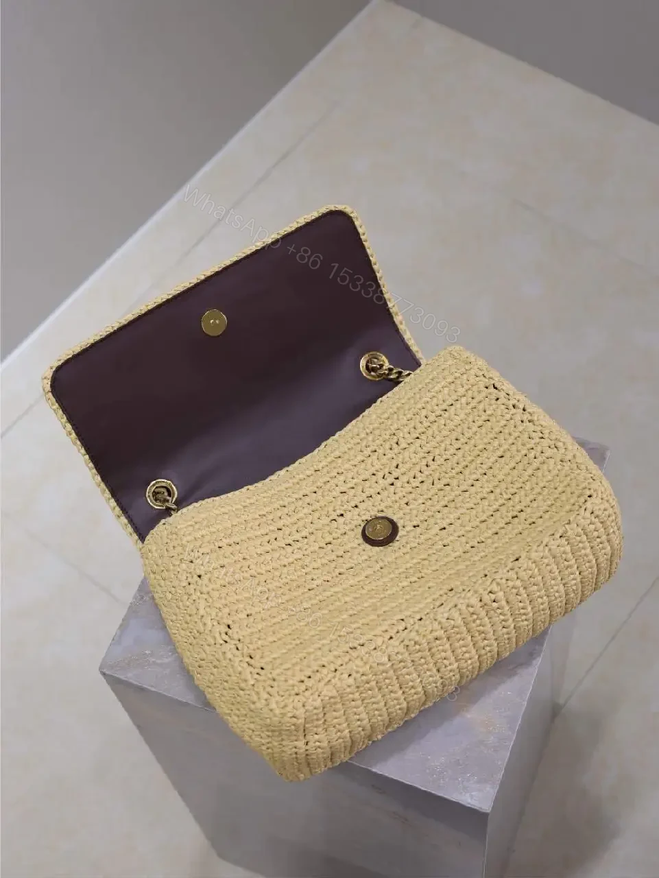 View 9 of Raffia Crossbody Bag – Casual Luxury, YSL-Inspired Charm