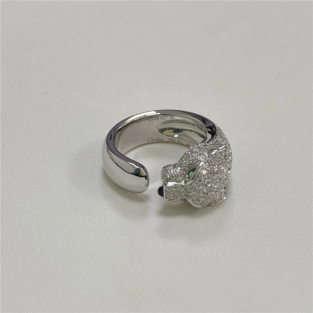 Panthere De Cartier Ring Pave Diamonds White Gold N4224900 — view 1