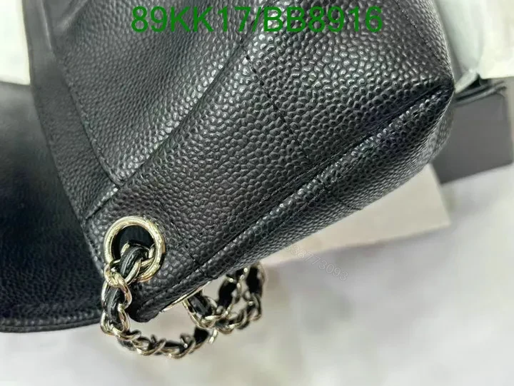 View 7 of Chanel Small Half Moon Bag in Black Caviar HV7421