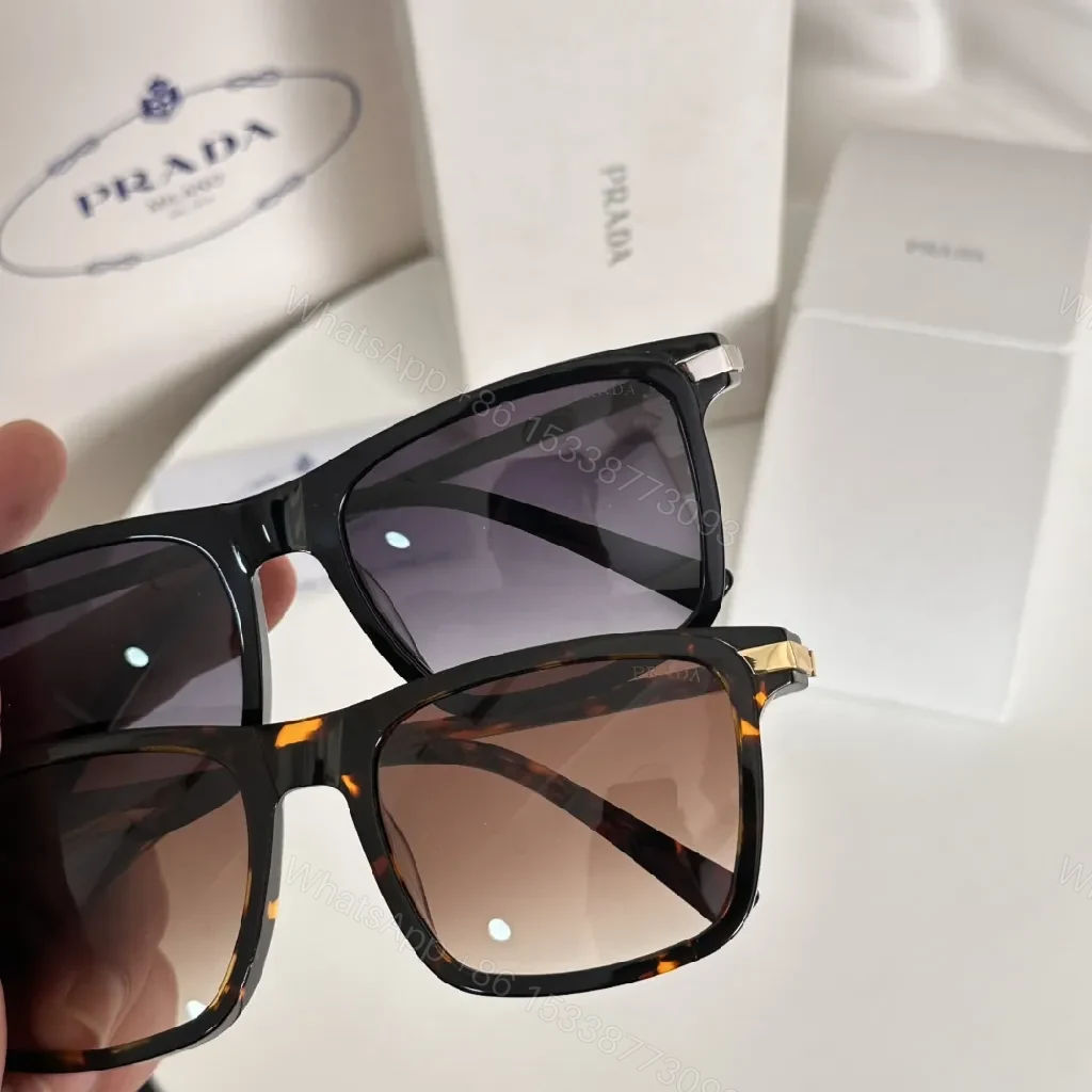 View 4 of Bold Black Acetate Sunglasses: Modern Square, Gradient Lenses