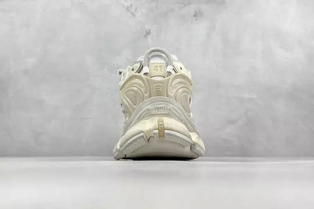 View 9 of BALENCIAGA RUNNER SNEAKER IN BEIGE NYLON AND SUEDE-LIKE FABRIC – BB267