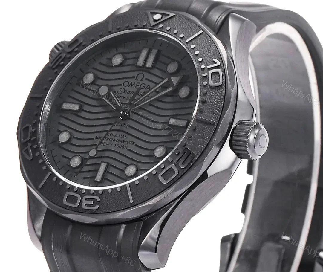 View 3 of Omega Seamaster 300M Black Dive Watch 43.5mm Black Ceramic with Super LumiNova