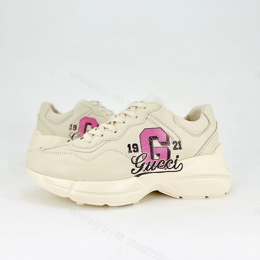View 2 of Gucci Women’S Rhyton Trainer Ivory 817482 UPG00 9522