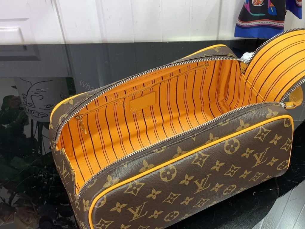 View 9 of Bold Monogram Compact Luxury Bag: Yellow Trim, Monogram Canvas, Crossbody Ready