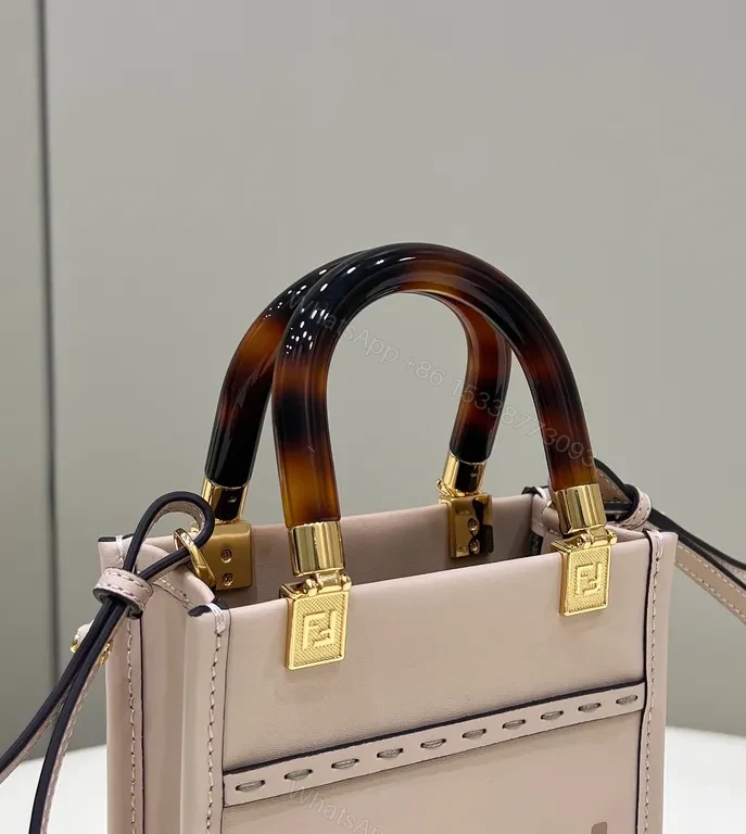 View 6 of Minimalist Luxe Mini Tote: Chequered Tortoiseshell Handle Bag