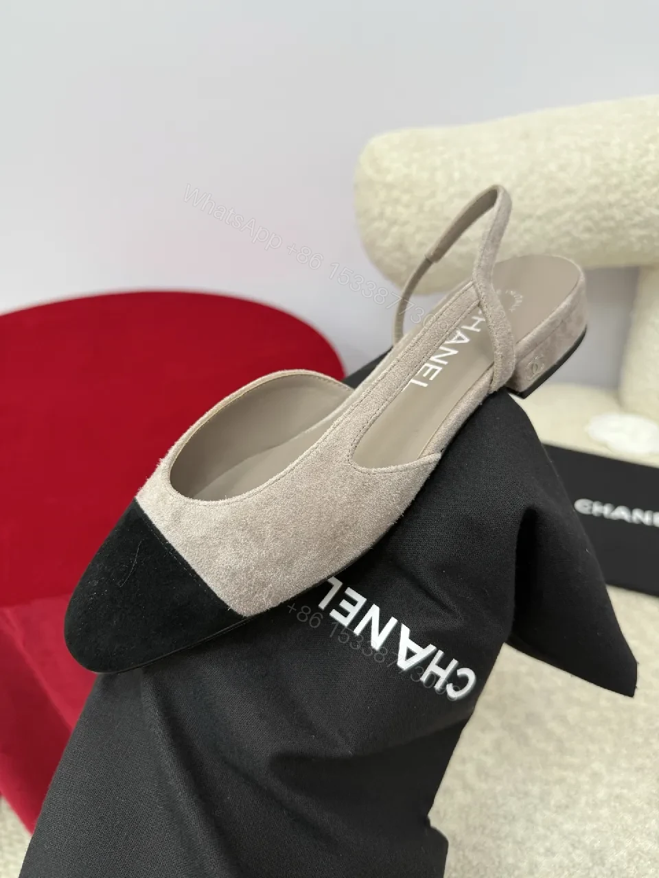 View 8 of Velvet Suede Slingback Flats: Luxe Pointed-Toe Comfort