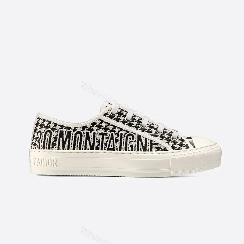 View 4 of WALK’N’DIOR SNEAKERS WOMEN 30 MONTAIGNE HOUNDSTOOTH EMBROIDERED BLACK – CD172