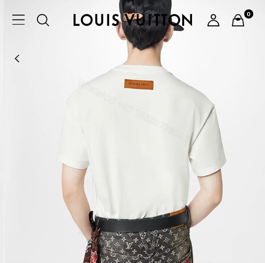 View 2 of FIRST COPY LOUIS VUITTON COTTON LYCRA CREW NECK T-SHIRT