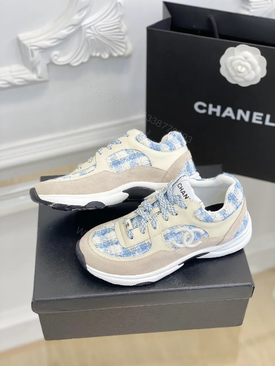 View 8 of Knit-Panel Luxe Sneakers: Soft Texture, Cushioned Comfort