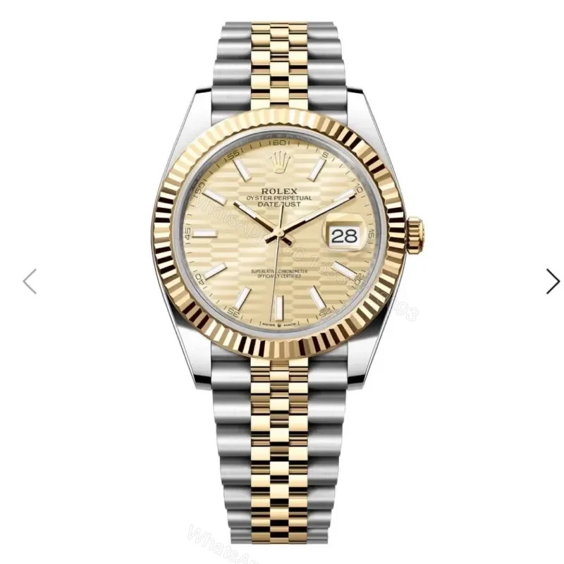 Rolex Date Just 41mm Gold Dial Automatic Stainless Steel — view 1