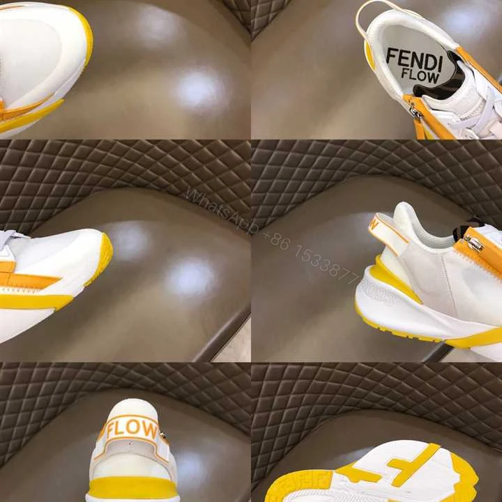 View 7 of FENDI CHUNKY LACE-UP TRAINERS YELLOW – FD20