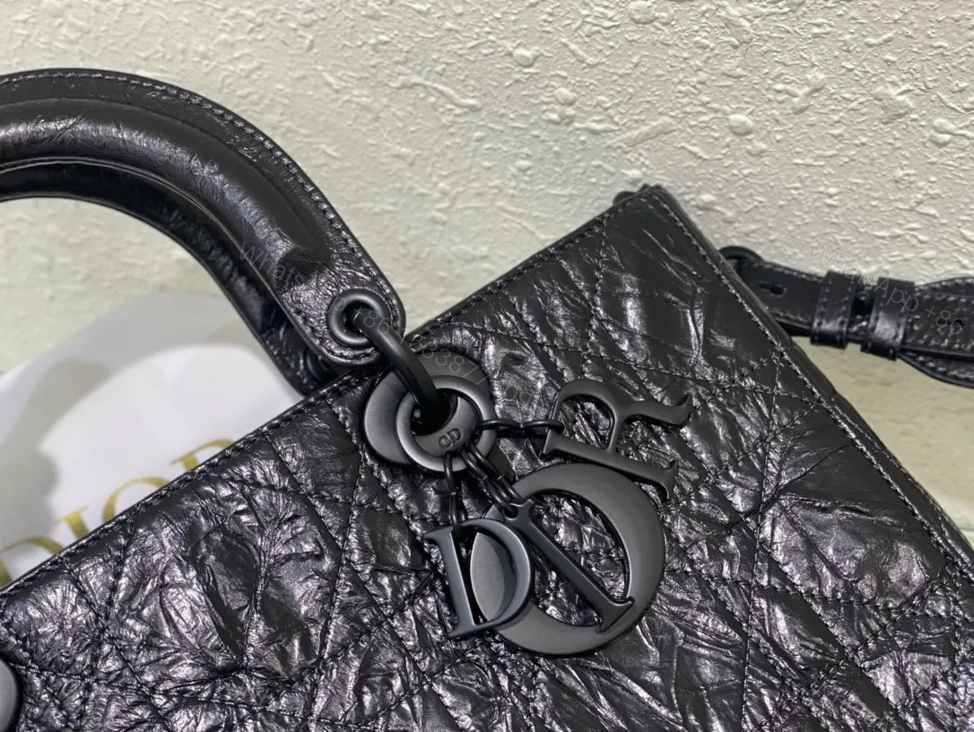 View 5 of Quilted Patent Handbag: Black, Top Handle, Crossbody, Luxe