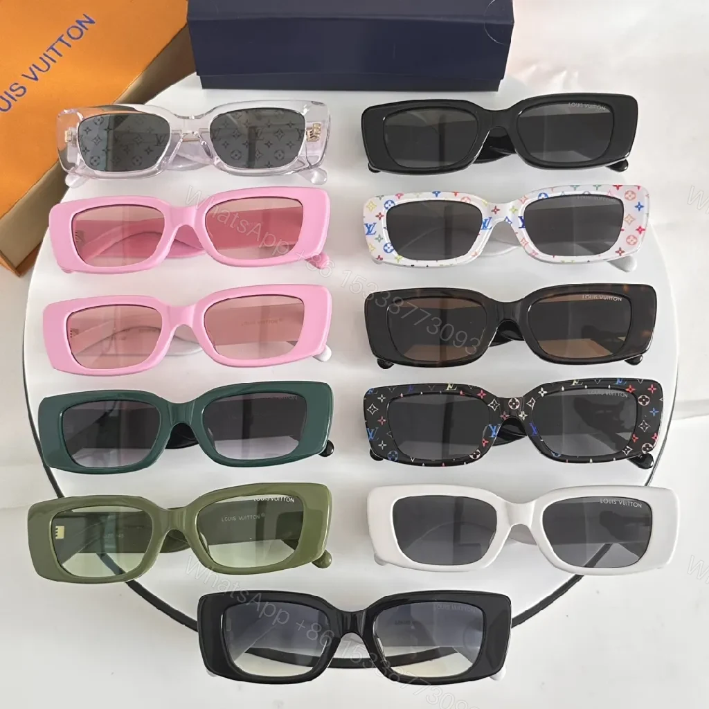 View 9 of Transparent Frame Sunglasses: Polarized UV 400, Monogram Accents, All-Day Comfort
