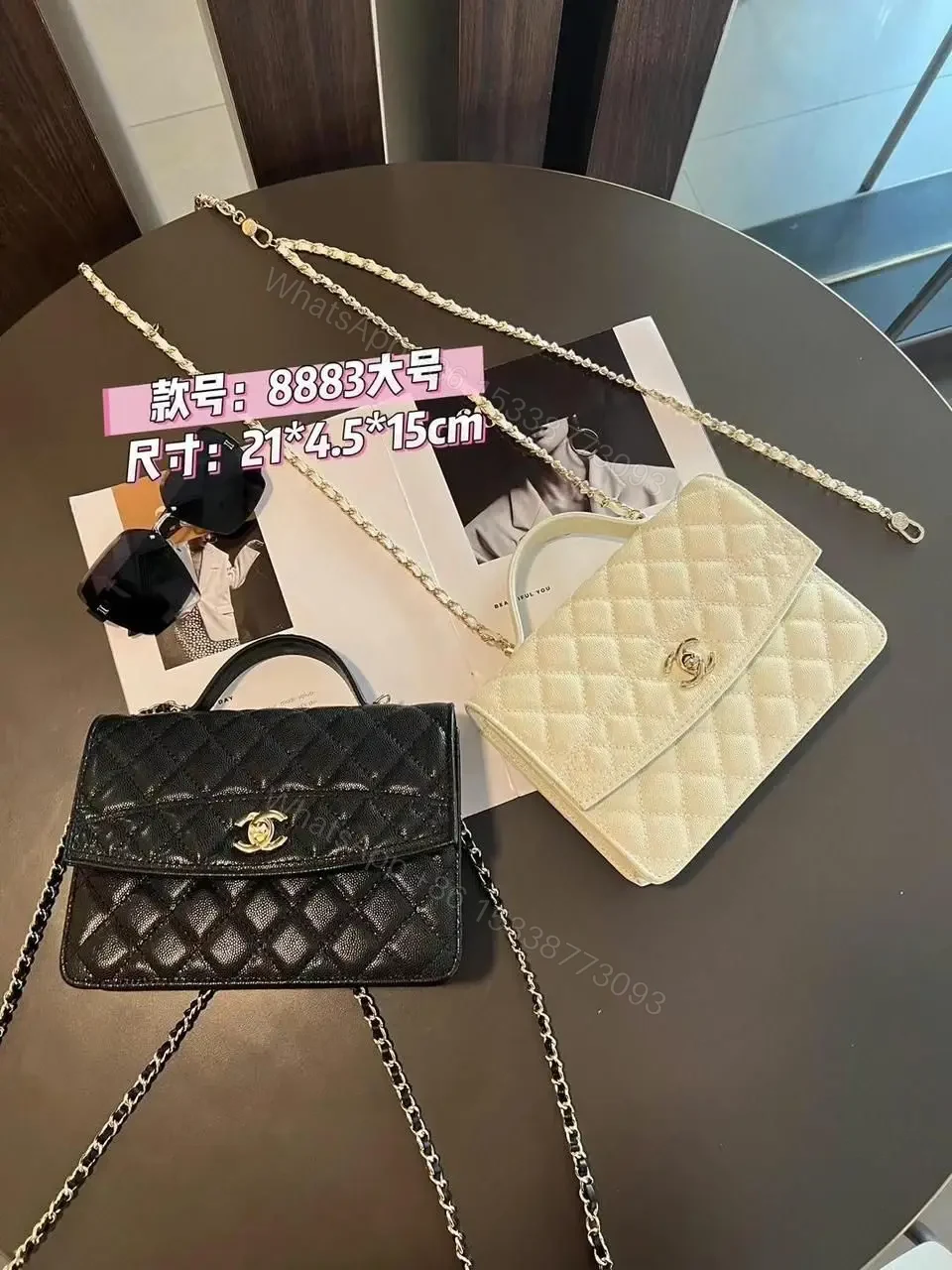 Chanel Grained Calfskin Shoulder Bag – Quilted Luxury Handbag — view 1