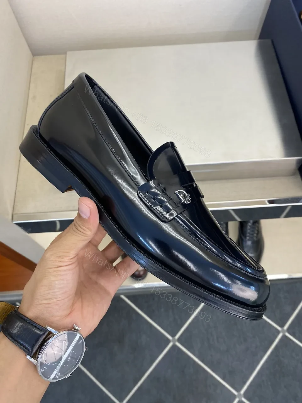 View 7 of Polished Leather Loafers - Iconic Hardware, All-Day Comfort