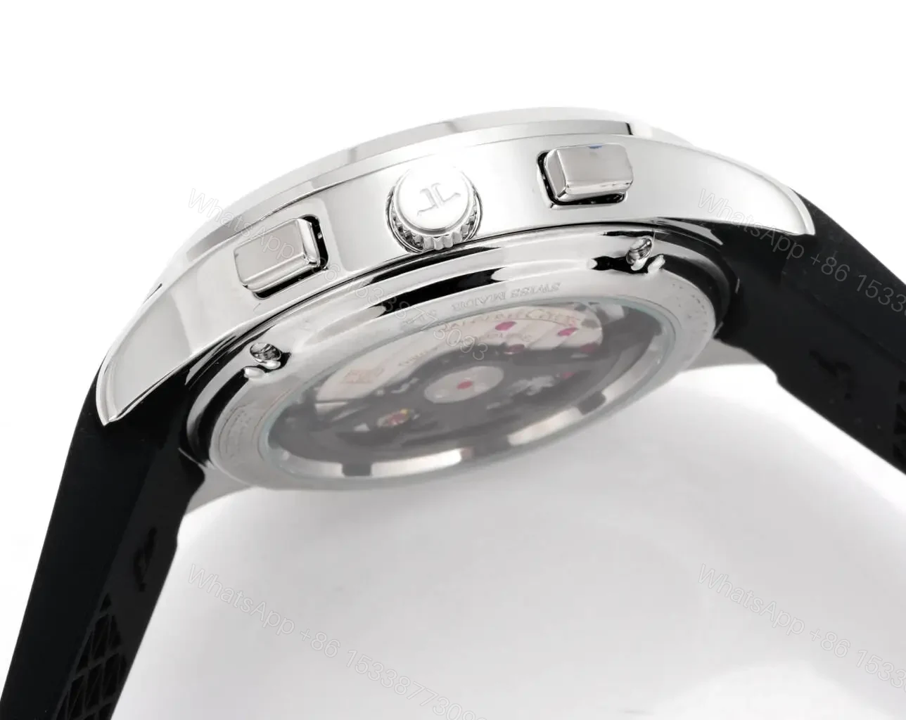 View 7 of Jaeger LeCoultre Black Chronograph Watch Rubber Strap Ultimate 42MM JLC-POL-CHRONO-BLK-RUB-42