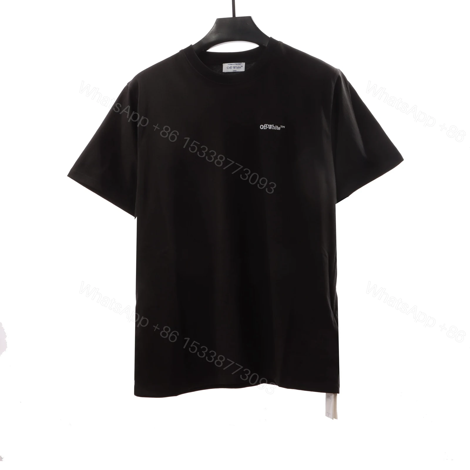 View 2 of Off-White Embroidered Arrow Black T-Shirt