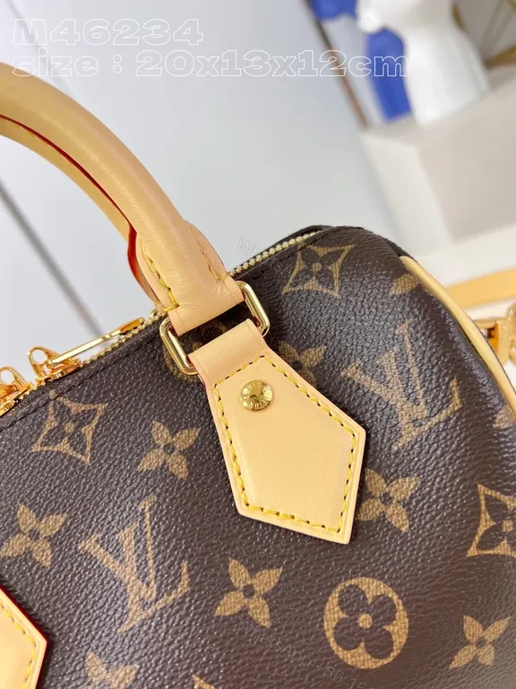 View 9 of Monogram Luxe Compact Handbag: Gold Hardware, Leather Trim