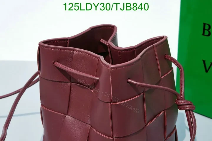 View 82 of Bottega Veneta Small Cross-Body Bucket Bag in Red BVF4722