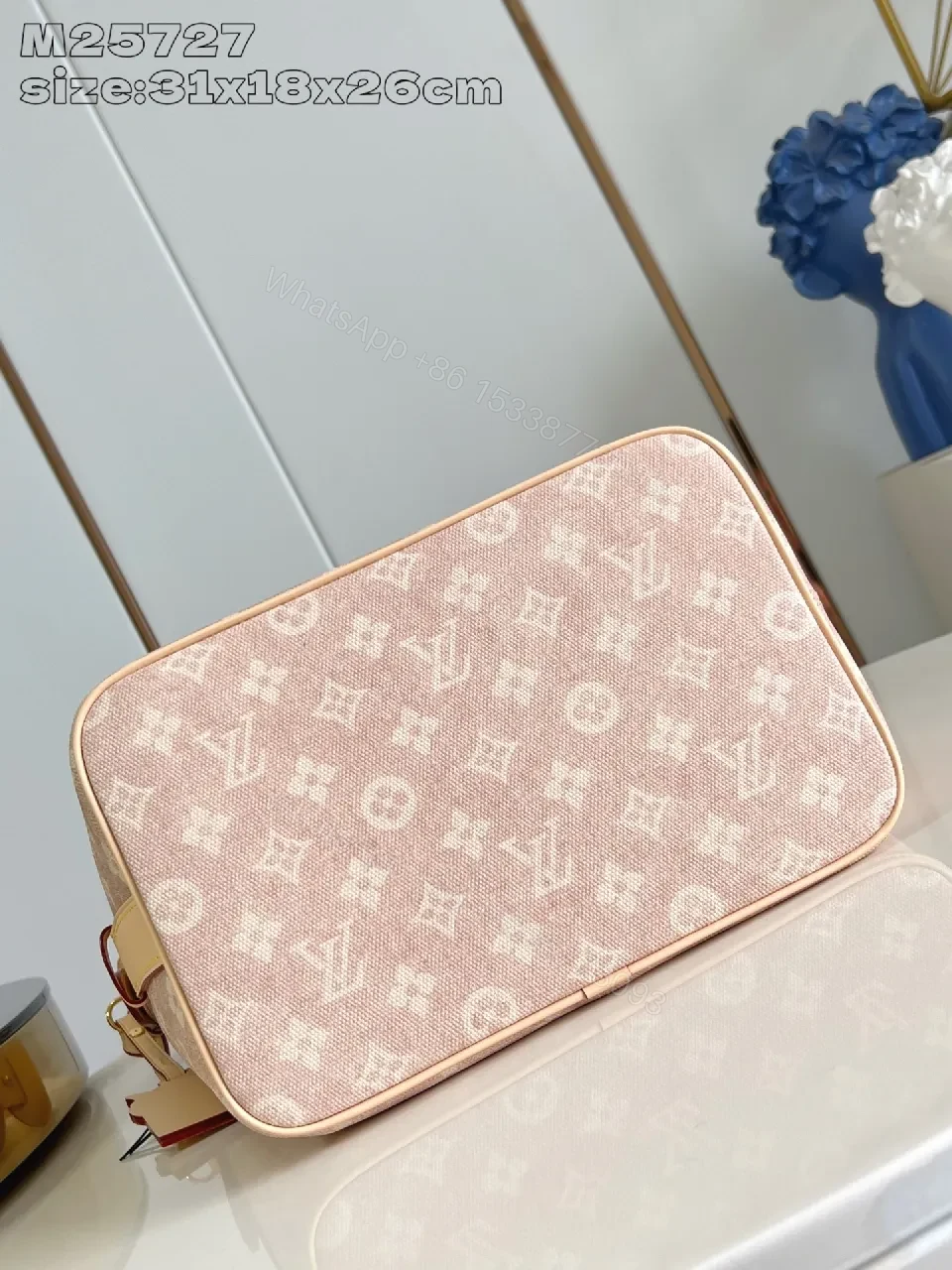 View 6 of Soft Pink Monogram Tote: Modern Luxe, Everyday Ready