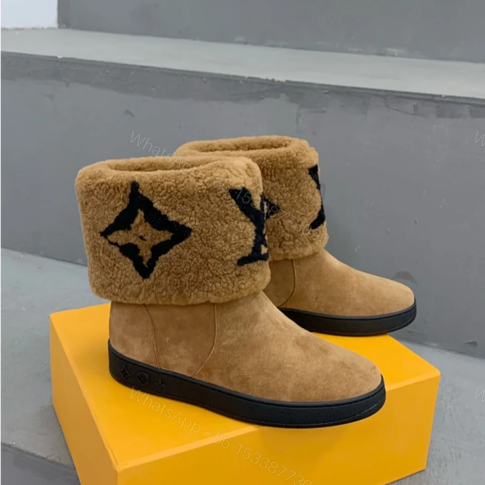 View 5 of LOUIS VUITTON SNOWDROP FLAT ANKLE BOOT BROWN